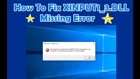 Image result for Fix Xinput1_3.dll Error