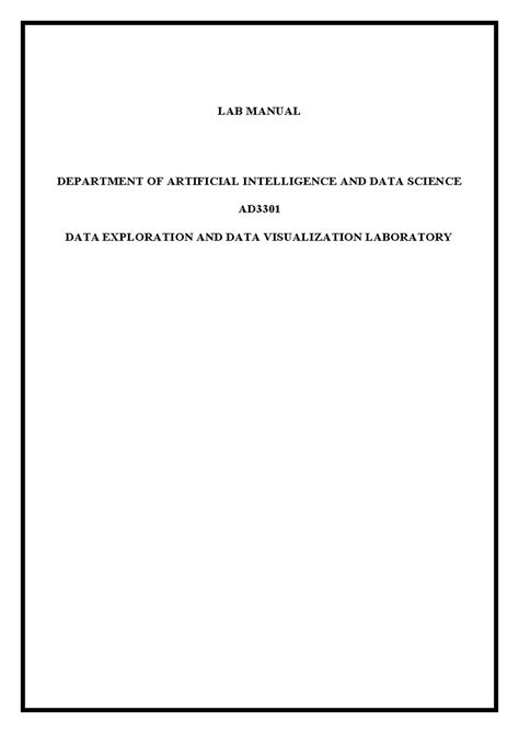 Data Exploration and Visualization - LAB MANUAL DEPARTMENT OF ...