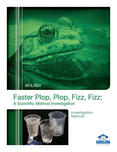 SOLUTION: Faster plop plop fizz fizz a scientific method investigation ...
