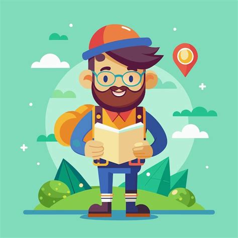 Flat style vector illustration of a cartographer character | Premium AI ...