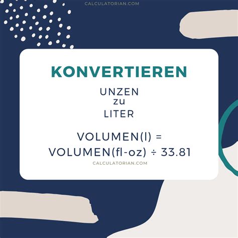 Konvertiere Von Unzen Zu Liter