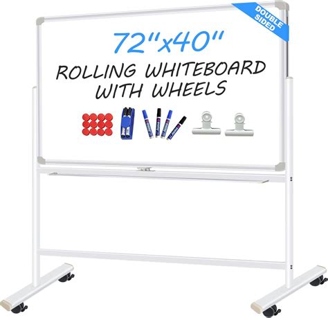 Amazon.com : Neatsure Large Rolling Whiteboard on Wheels, 48" x 36 ...