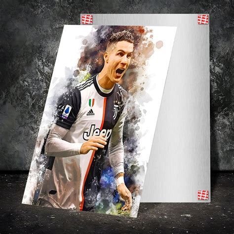 High-Quality Metal Posters - Footballer Cristiano Ronaldo F01 | Vibrant ...