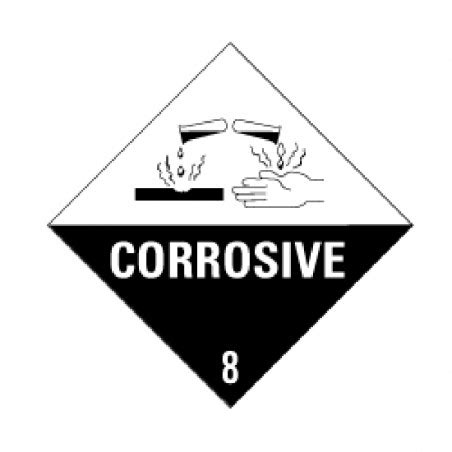 IMO/IATA 8.0 Corrosive - Bulk Labels 250 x 250mm