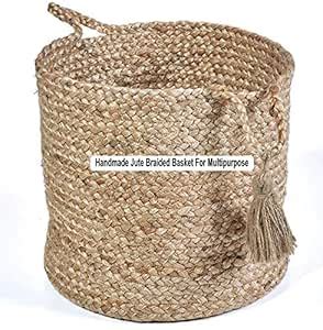 Beautiful Home Jute Plant Pots/Storage Basket, Multi-Purpose Basket use ...