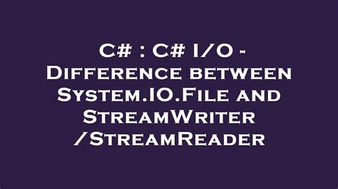 Image result for Using System.IO in C#