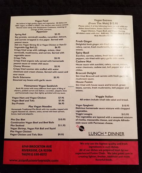 Fusion Restaurant and Bar - Riverside California Restaurant - HappyCow