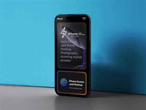 Free Standing iPhone 17 Pro Mockup PSD - Good Mockups