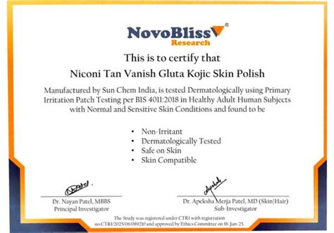 Niconi Tan Vanish Dermatologically Tested – NICONI