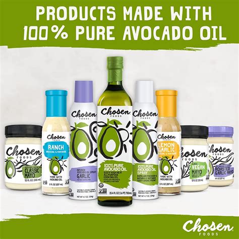 Chosen Foods 100% Pure Avocado Oil 2L - Keto & Paleo Friendly, Kosher ...