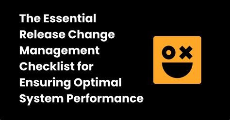 Release change management checklist