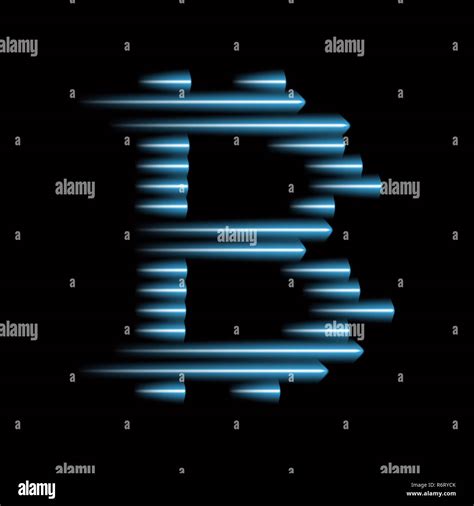 Digital bitcoins symbol with light effect and speed glow lines on black backgraund Stock Photo ...
