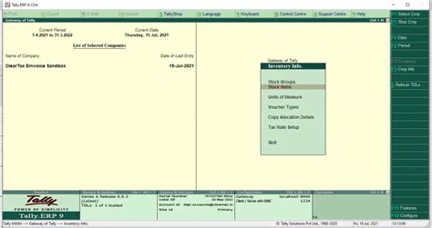 How to enter HSN Code in Tally ERP 9 Release 6