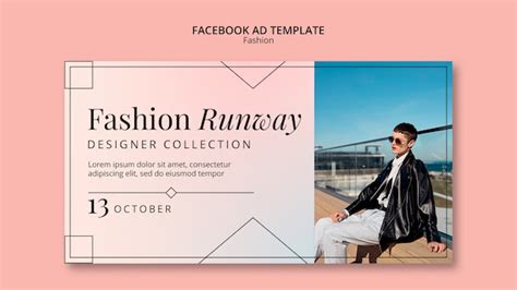 Modèle facebook de mode géométrique | PSD Gratuite