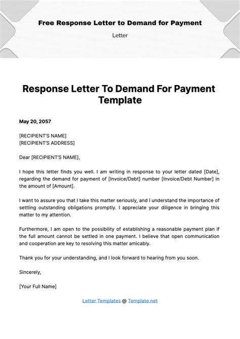Demand Payment Letter Template Free - prntbl.concejomunicipaldechinu.gov.co