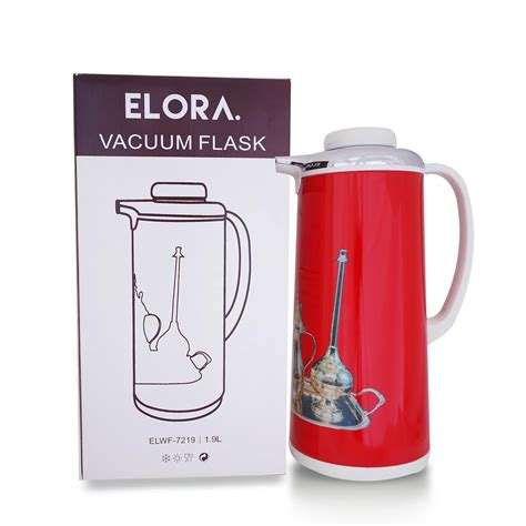 ELORA EFFICIENT-EFFECTIVE-ELEGANT Vaccum Flask 1.3 Litre Red| Dallah ...