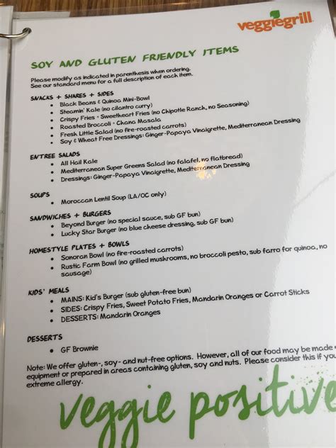 Veggie grill menu prices online