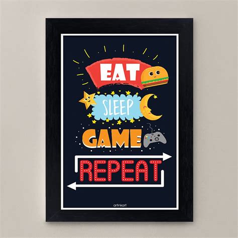 ArtinKart- Gamer Game Motivational Funny Quotes Digital Art Poster for ...