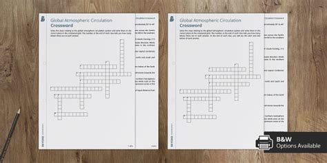 GCSE Global Atmospheric Circulation Crossword (teacher made)
