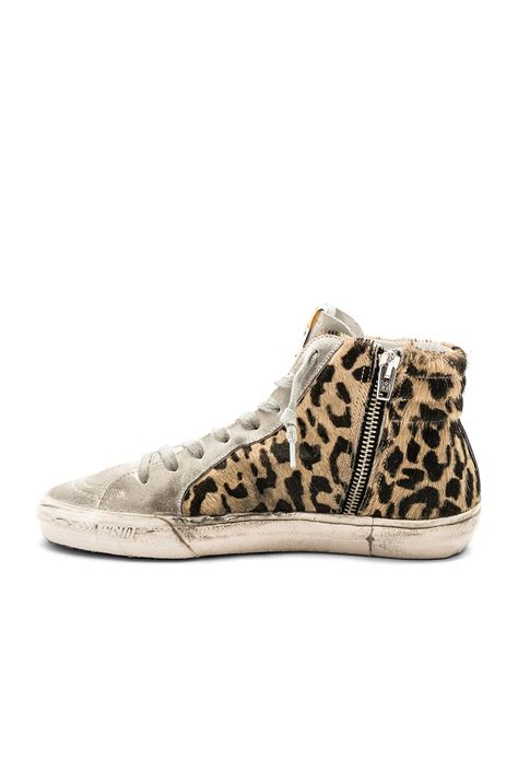 Golden Goose Slide Sneaker in Ice & Black Spot Horse | REVOLVE