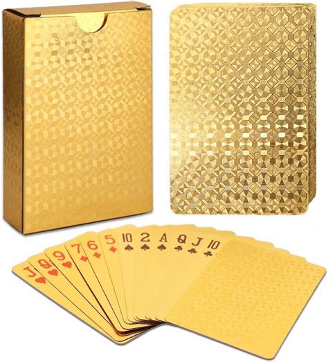 Amazon.com: EAY Gold Waterproof Playing Cards - Poker Deck for Parties ...