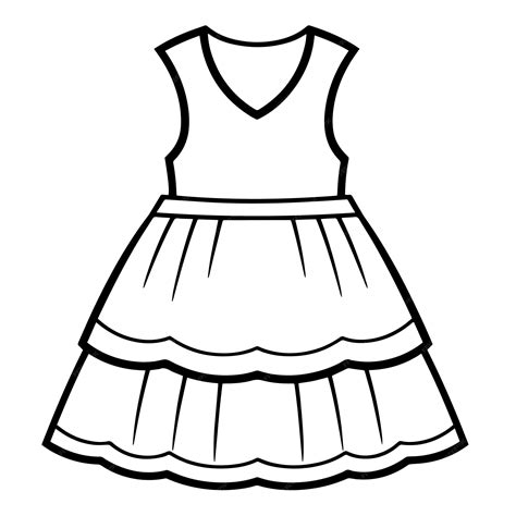 Premium Vector | Vector illustration of a minimalist dress outline icon ideal for clothing projects