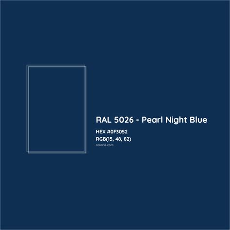 About RAL 5026 - Pearl Night Blue Color - Color codes, similar colors ...