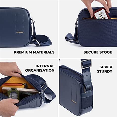 Buy Mokobara The Sling Bag| Blue Vegan Leather Cross Body Day Bag ...