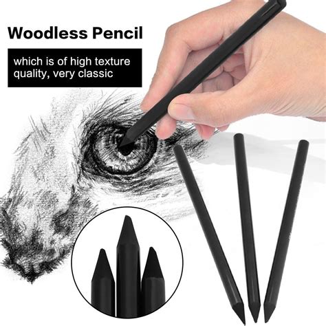 Buy Zerodis Woodless Graphite Pencils Set Woodless Charcoal Pencils ...