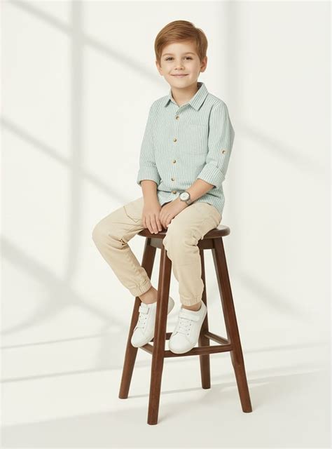 Buy Boys Striped Oversized Fit Shirt Online at just Rs. 599.0 ...