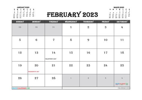 Resultado de imagen de february 2023 kalender