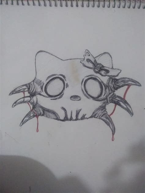 Hello, kitty kitty | Scary drawings, Creepy drawings, Dark art drawings