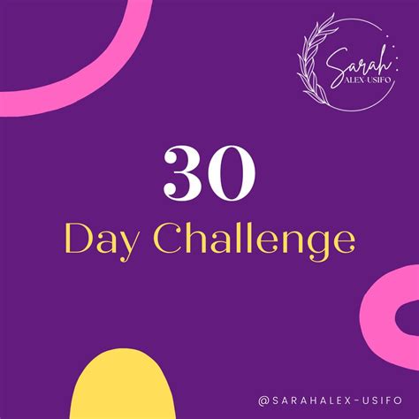 Joining a 30-day challenge to share my career | Sarah Alex-Usifo posted on the topic | LinkedIn