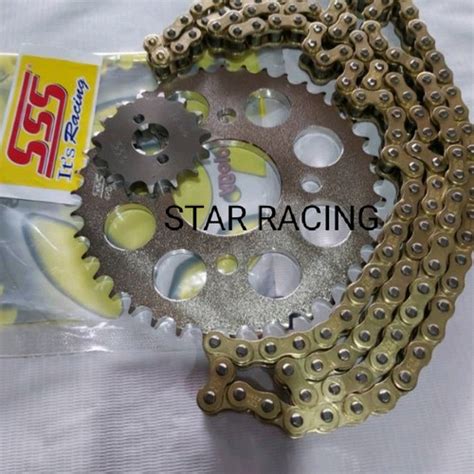 Jual gear gir sss set rantai 428 HONDA karisma supra x 125 blade revo ...