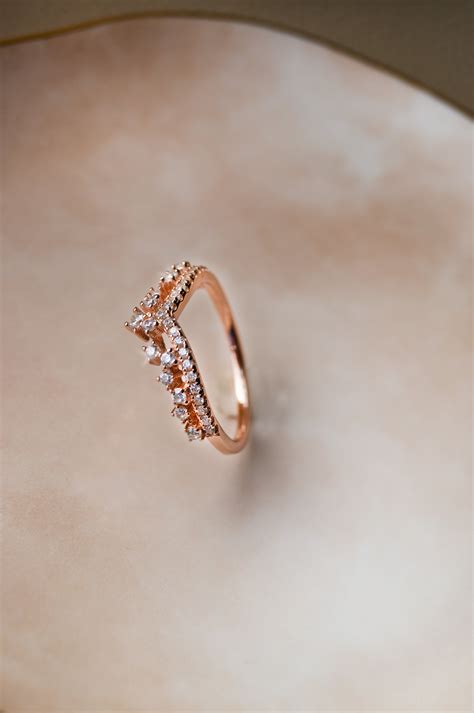 Fairy Crown Rose Gold Plated Sterling Silver Ring | 925 Silver ...