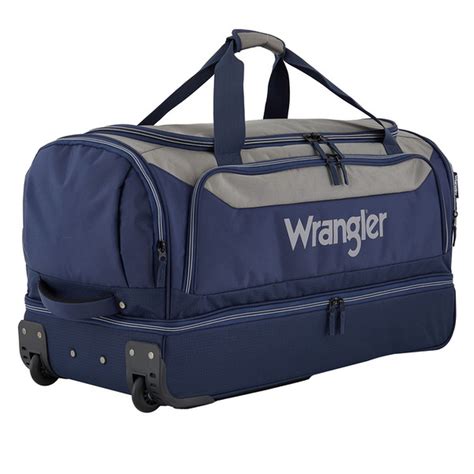 Wrangler Drop-Bottom Rolling Duffel Bag, Large - Navy Blue (1 each ...