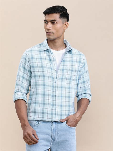 Buy Checked Textured Full Sleeve Shirt – Crocodile