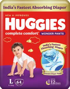 Huggies Complete Comfort Wonder Pants, India's Fastest Absorbing Diaper ...