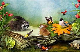 Image result for Whimsical Rabbit Pic with Butterflies