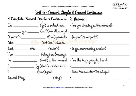 Image result for Present Simple Beginner Exercises