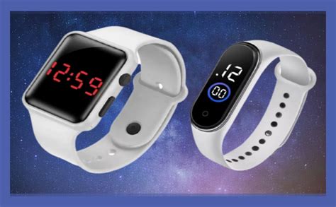 Oculus Kids Black Dial Digital Watch Date and Time Watch with M4 White ...