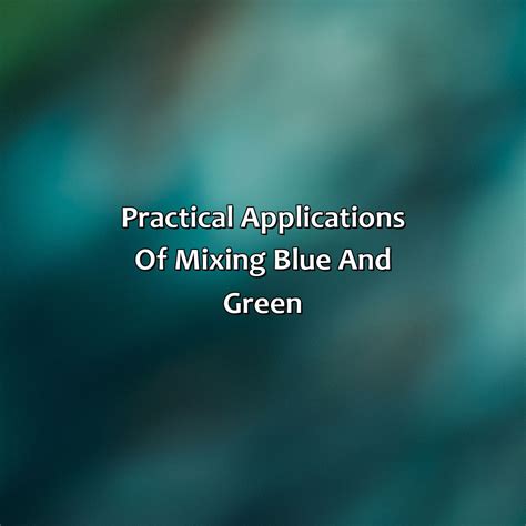 What Color Do Blue And Green Make - colorscombo.com