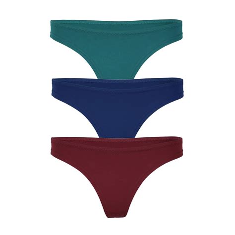 3er-Set Bio String Pur Dunkelheit: Smaragd, blau, aubergine