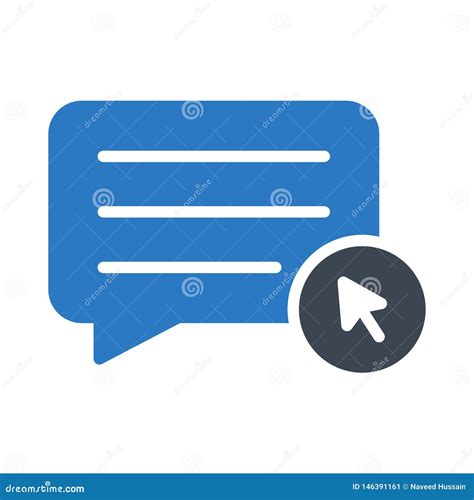 Click Chat Glyph Color Vector Icon Stock Vector - Illustration of finger, graphic: 146391161