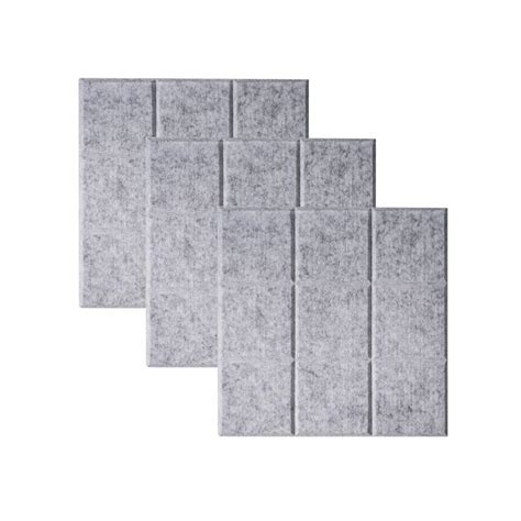 Garneck 3pcs Felt Board Tiles Memo Board Grey Push Pin Board Wall Decor ...