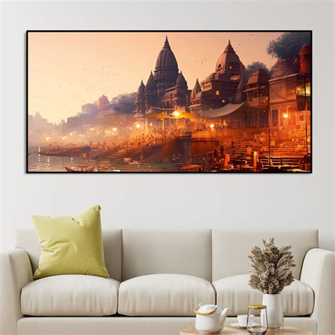Spiritual Hub City Varanasi Canvas Wall Painting – Vibecrafts