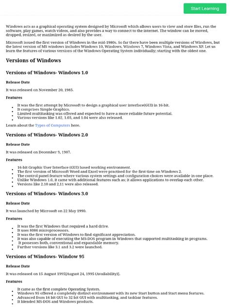 Different Versions of Windows 的图像结果