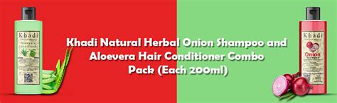 Buy Khadi Natural Herbal Onion Shampoo and Aloevera Hair Conditioner ...