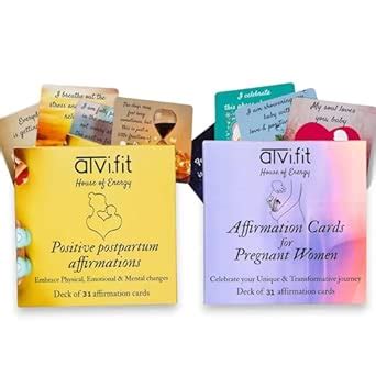 Buy Atvi.fit Positive Affirmation cards Combo Set for Pregnant Women ...