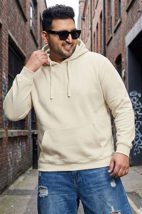 Marshmallow Plain Plus Size Hoodie – Veirdo
